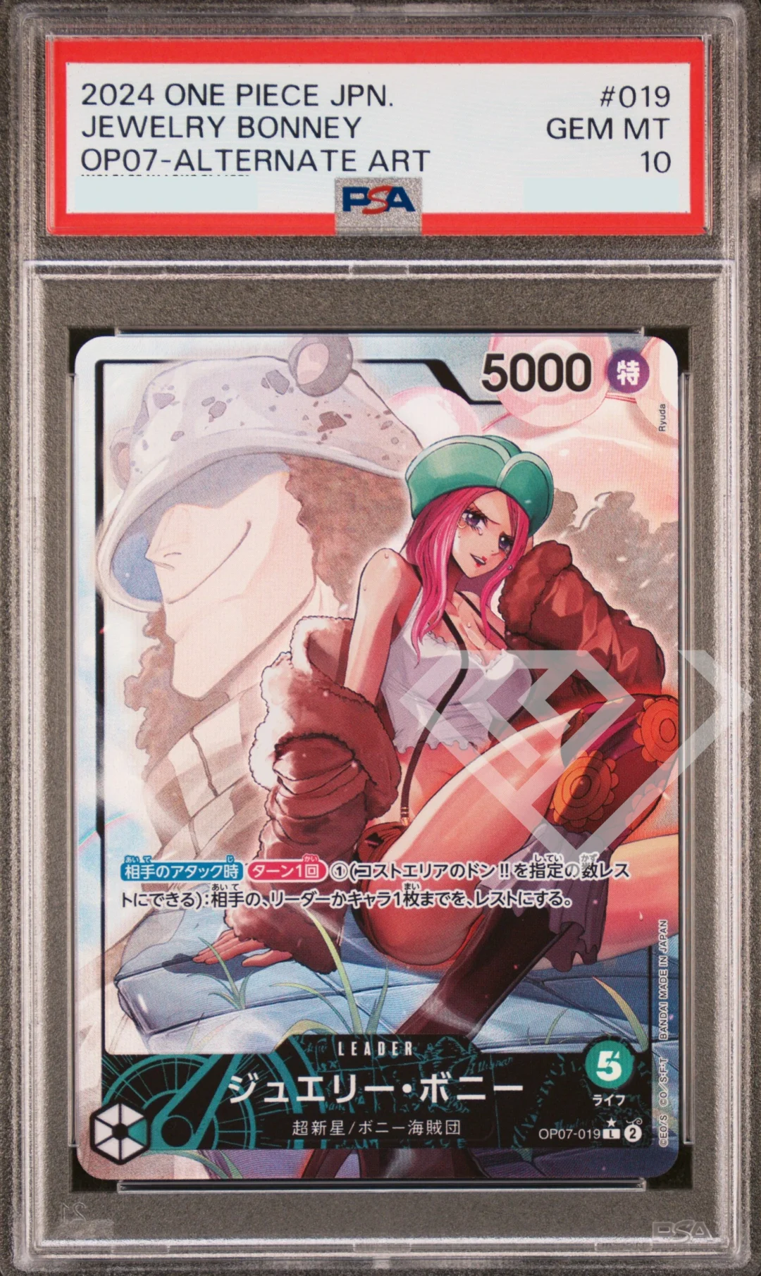 Jewelry Bonnie PSA 10 OP07-019 Leader Alternate Art Japanese