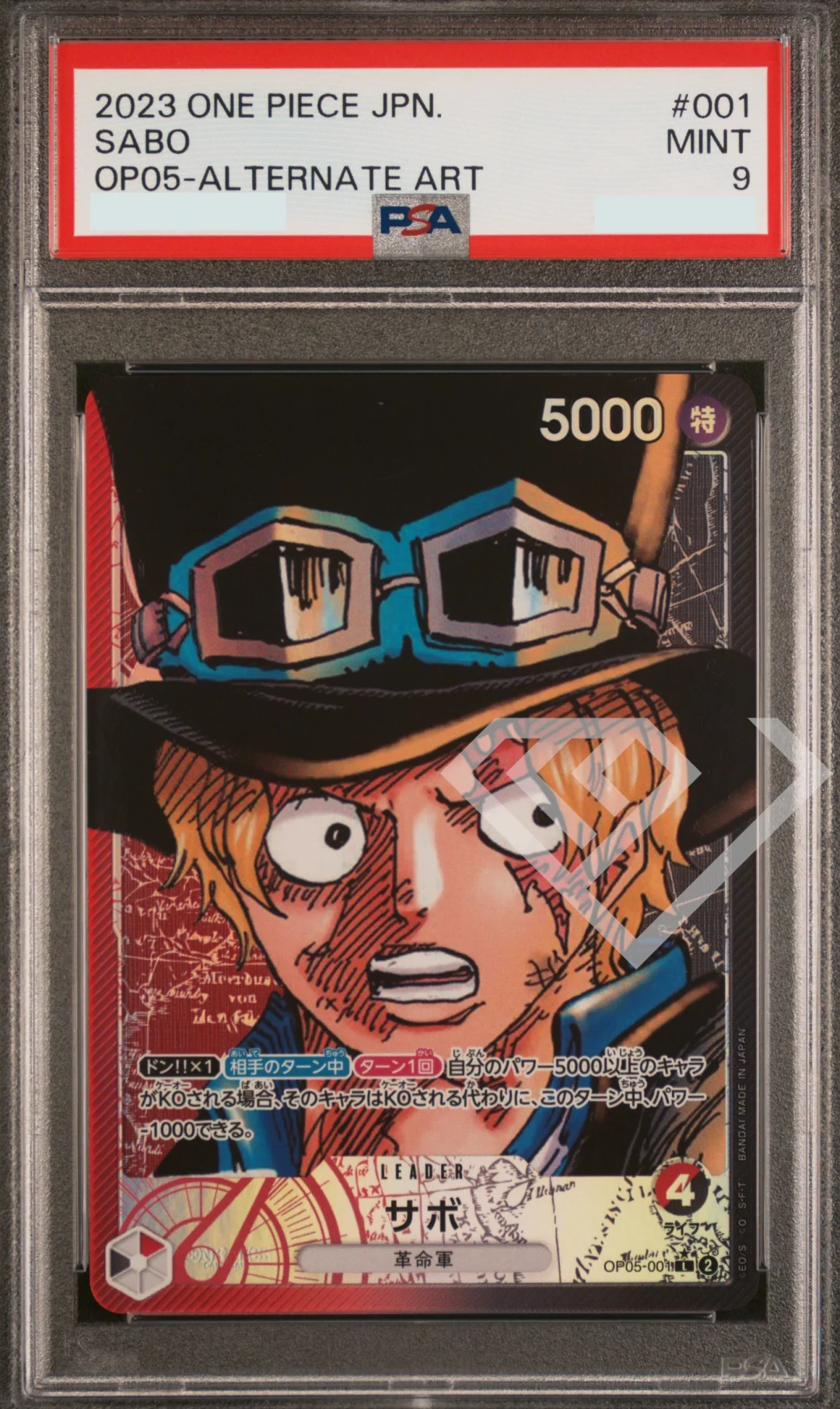 Sabo PSA 9 OP05-001 Leader Alternate Art Japanese