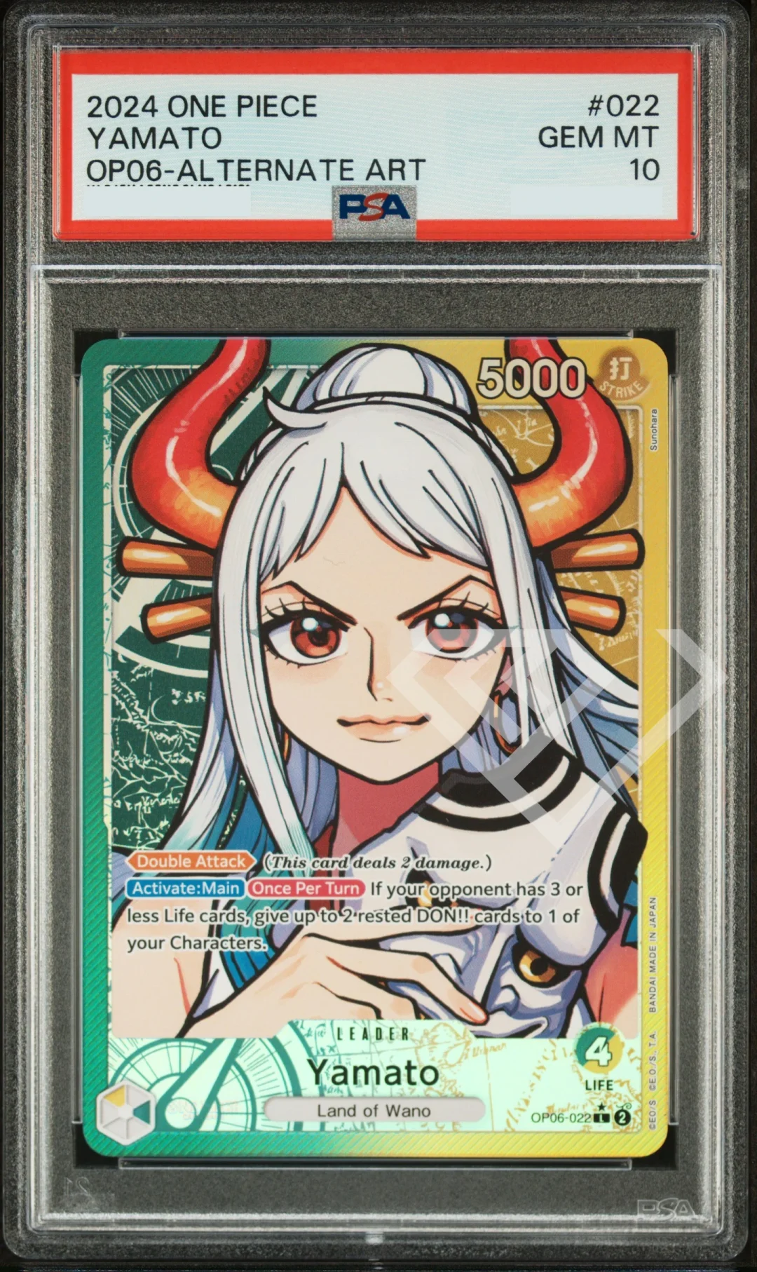 Yamato PSA 10 OP06-022 Leader Alternate Art English