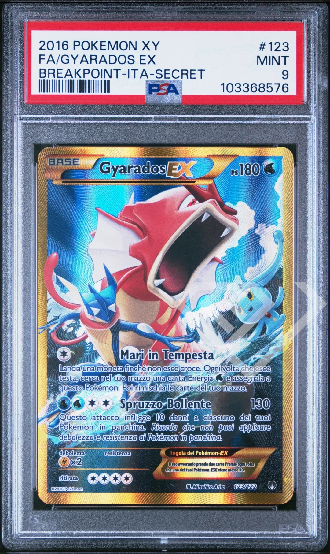 Gyarados EX 123/122 Secret Rare - PSA 9 XY Breakpoint Italian