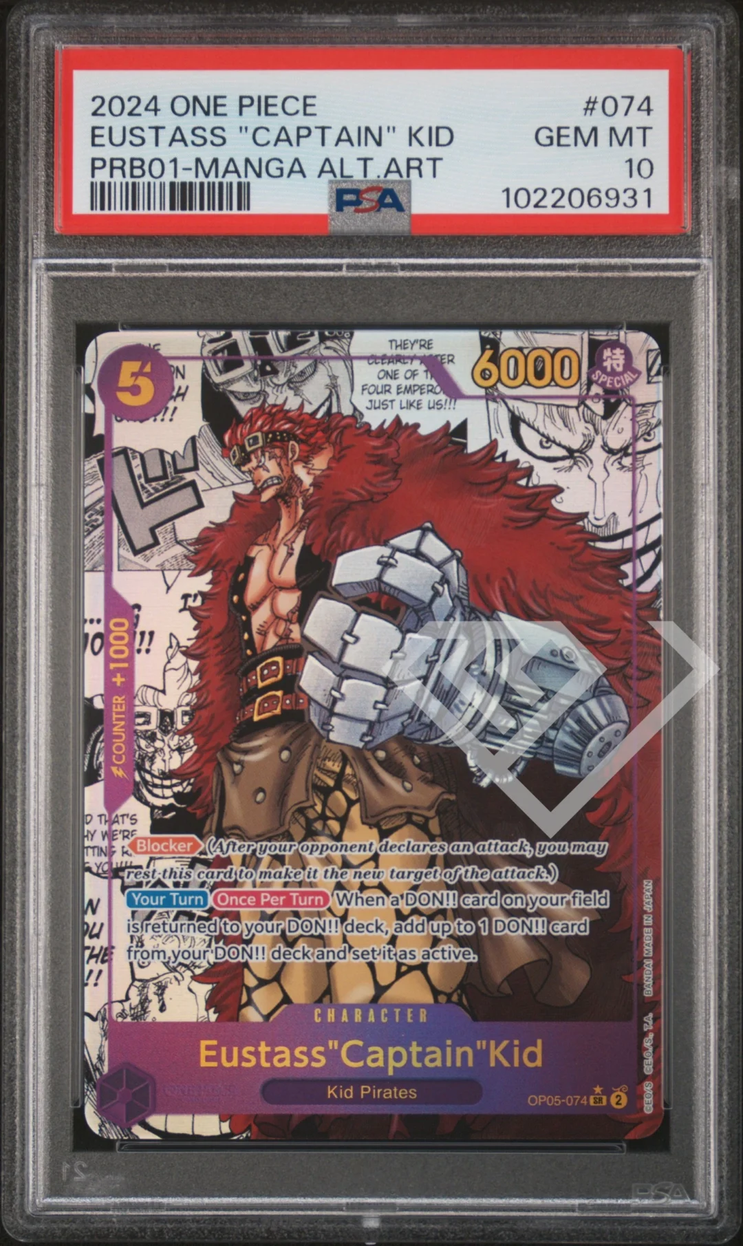 eustass-captain-kid-op05-074manga-alternate-art-psa-10-god-pack-prb01-english