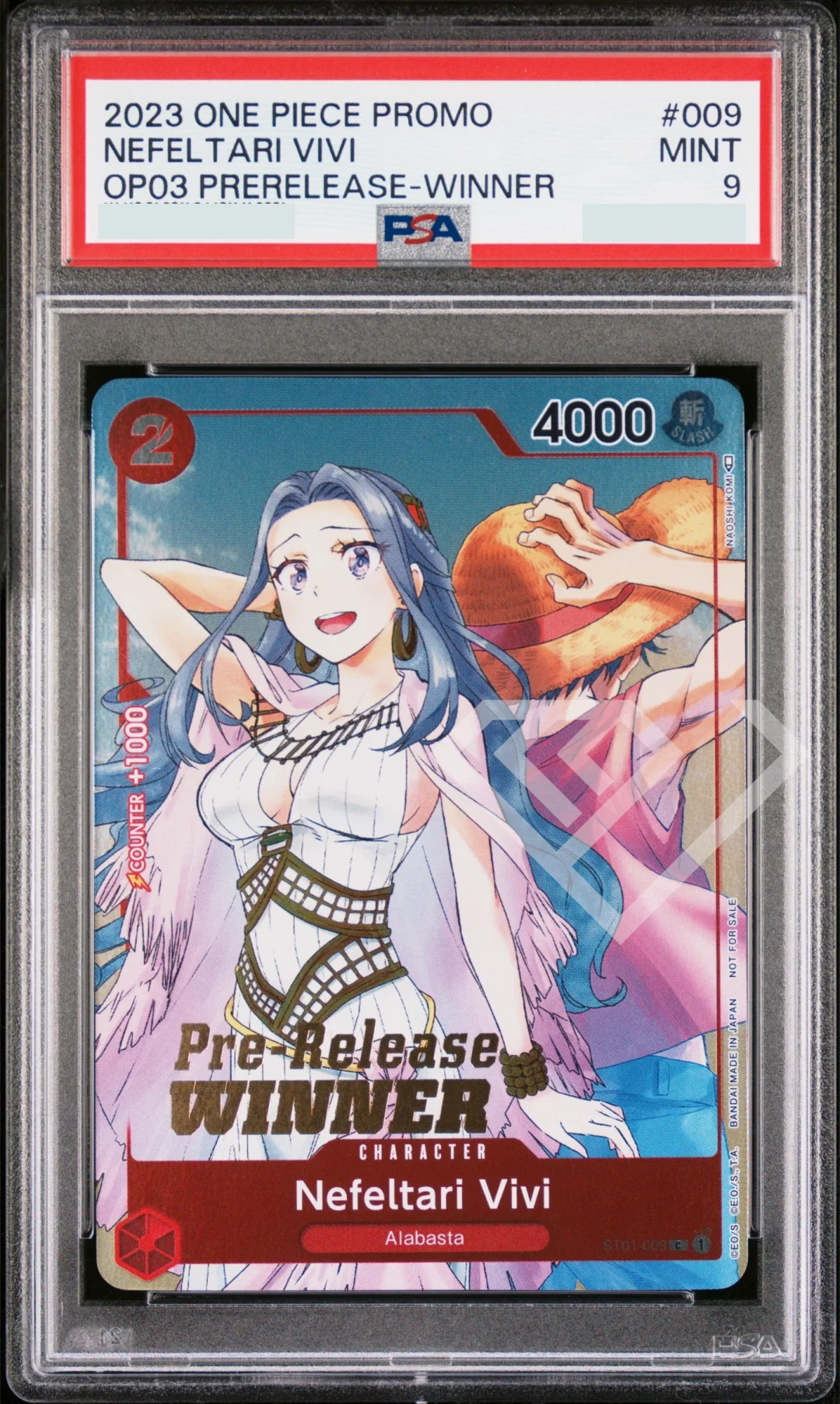 Nefeltari Vivi PSA 9 ST01-009 Promo OP03 Prerelease Winner English