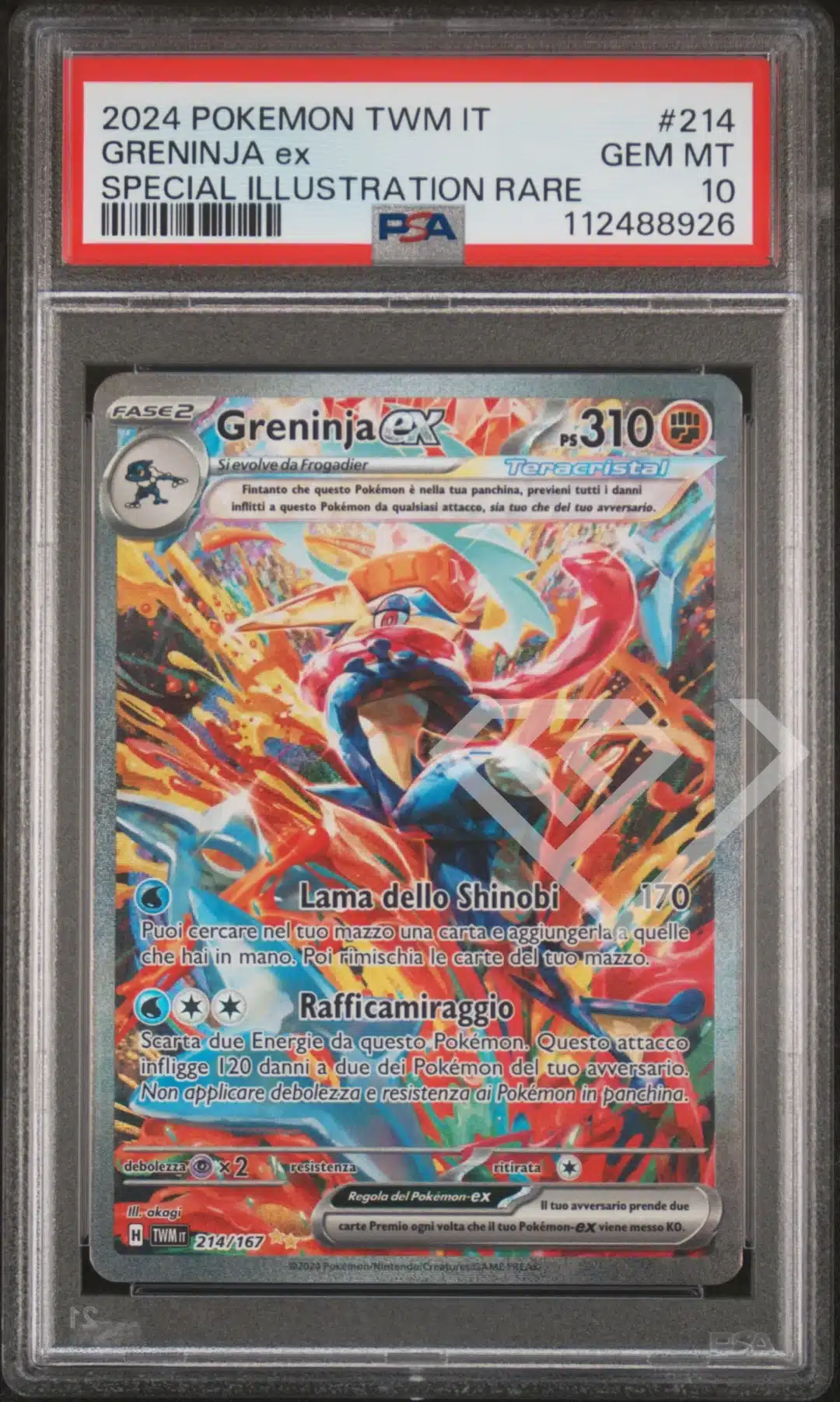 greninja-ex-214-167-Special-illustration-rare-twilight-masquerade-psa-10-italian-front