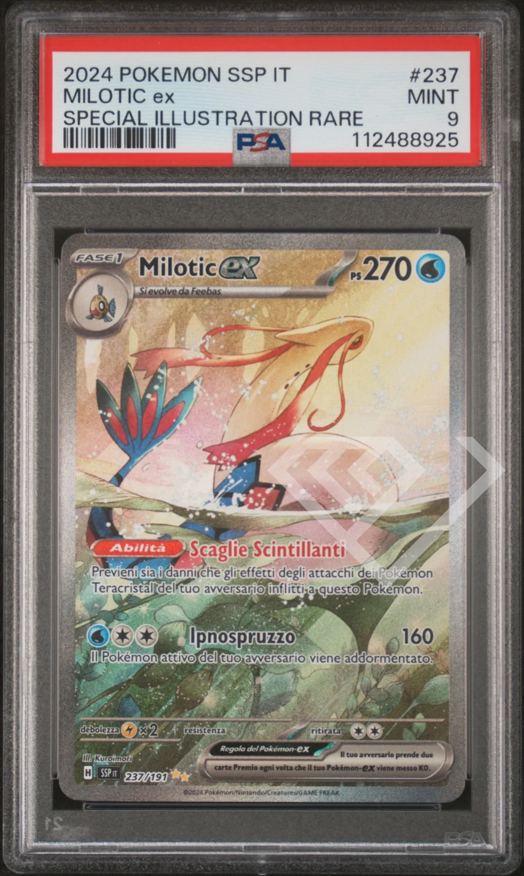 milotic-ex-237-191-Special-illustration-rare-psa-9-surging-sparks-italian
