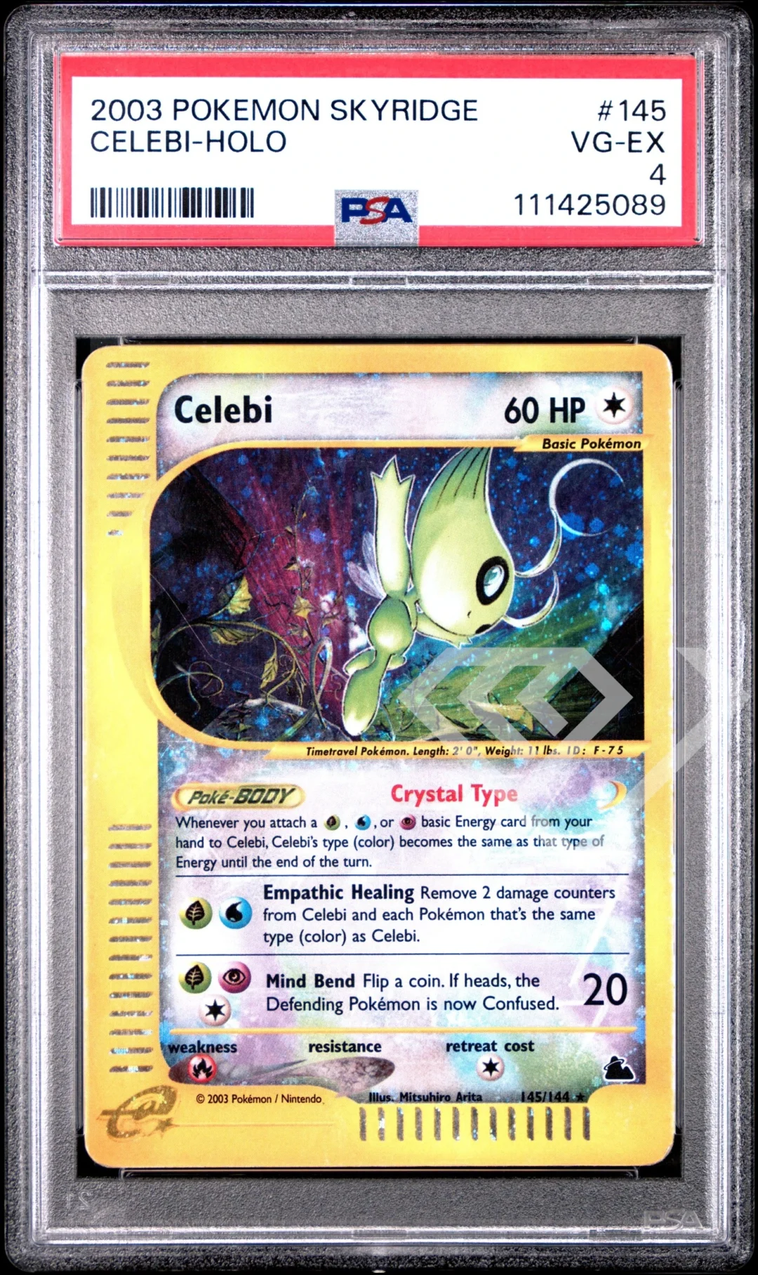 Celebi Crystal 145/144 Holo - PSA 4 Skyridge English