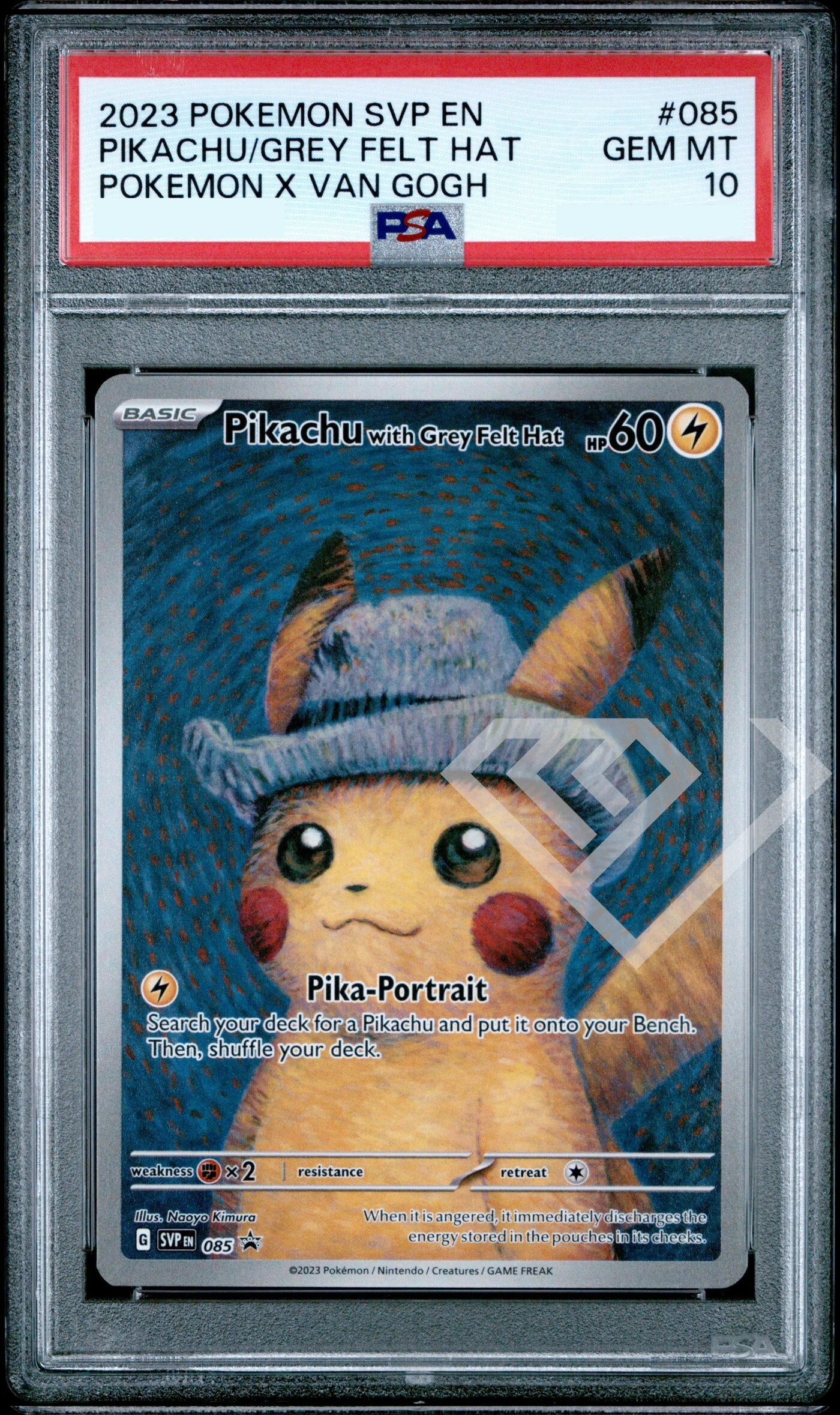 Pikachu grey felt svp 085 promo - psa 10 pokémon x van gogh - grading supplies italia - official site Pikachu grey felt svp 085 promo - psa 10 pokémon x van gogh