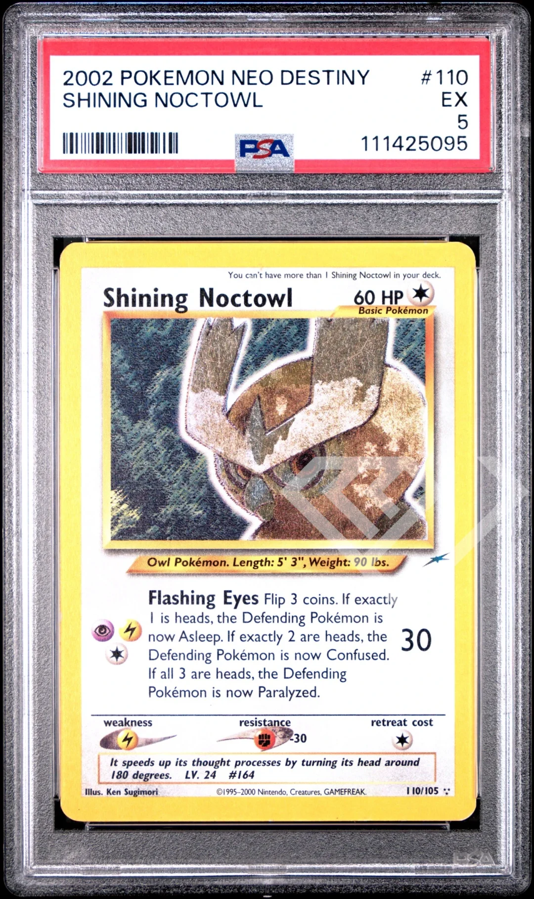 Shining Noctowl 110/105 - PSA 5 Neo Destiny English