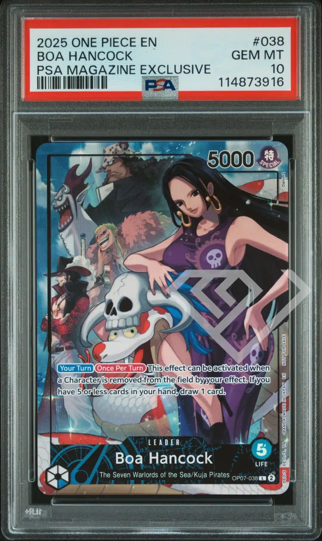 Boa Hancock OP07-038 Leader Alternate Art - PSA Magazine Exclusive PSA 10 English