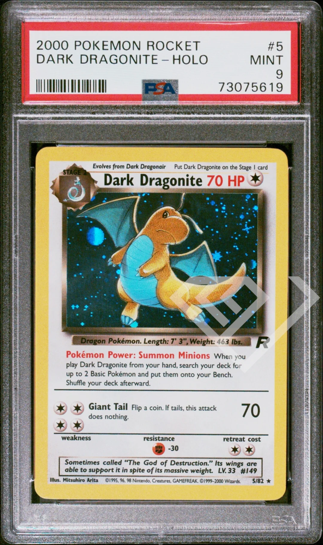 Dark Dragonite 5/82 Holo - Team Rocket PSA 9 English