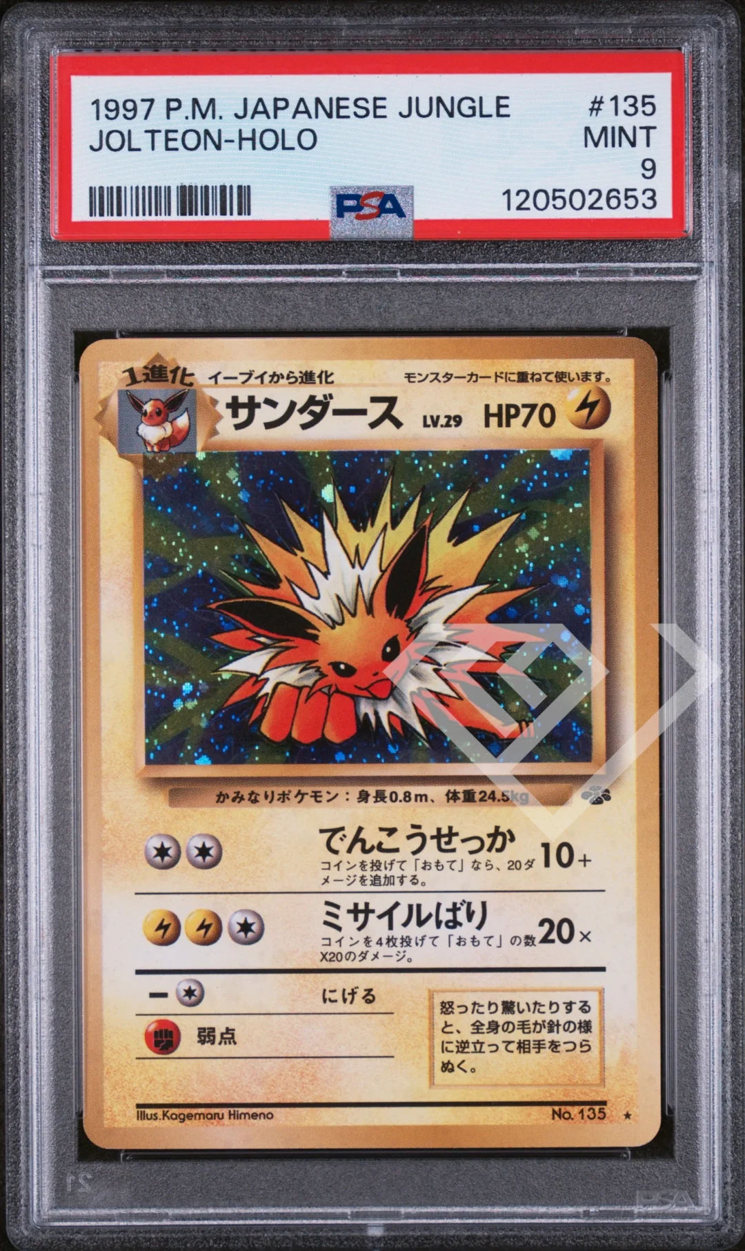 Jolteon 135 Holo - Jungle PSA 9 Japanese