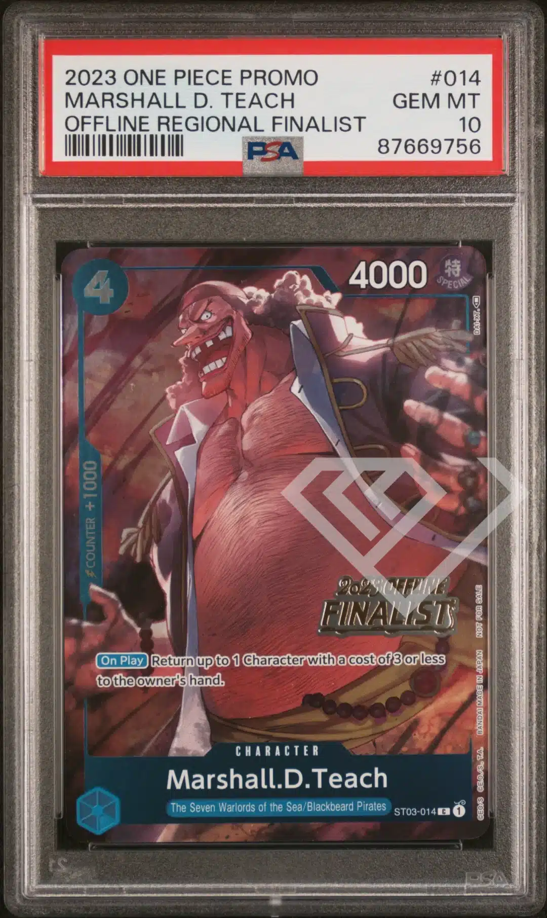 Marshall D. Teach ST03-014 C Alternate Rare - 2023 Offline Regional Finalist PSA 10 English