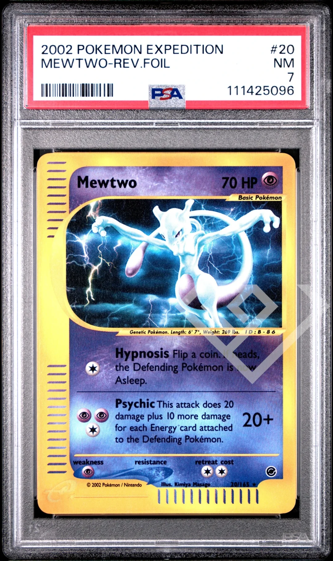Mewtwo 20/165 Reverse Foil - Expedition PSA 7 English