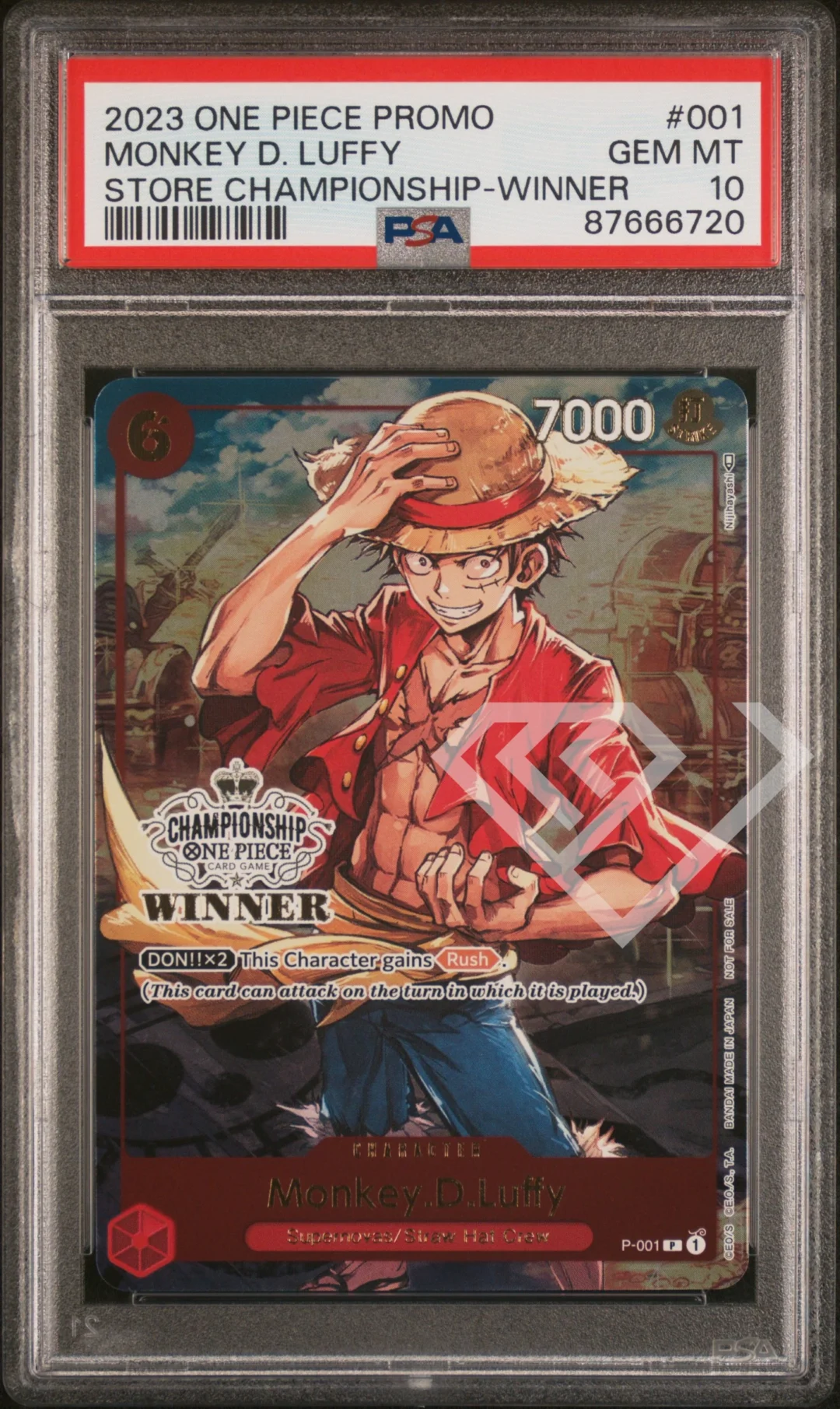 Monkey D. Luffy P-001 Promo - Store Championship Winner PSA 10 English