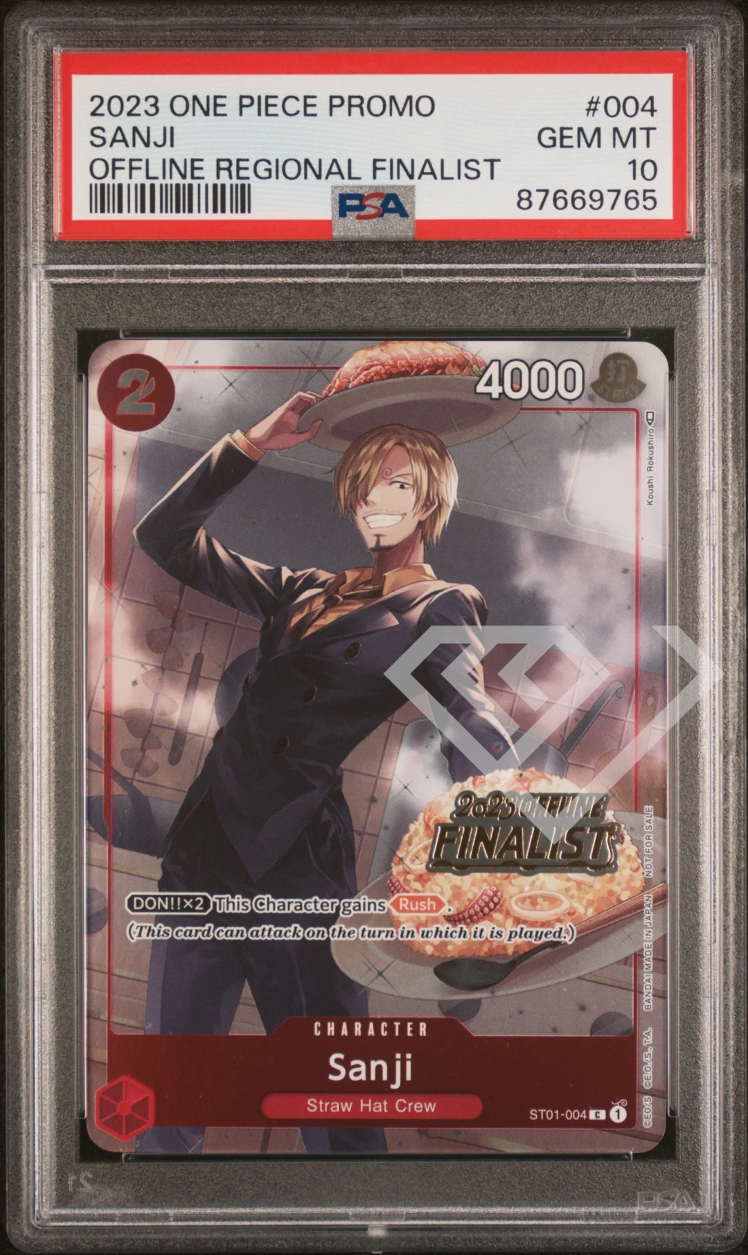 Sanji ST01-004 C Alternate Rare - 2023 Offline Regional Finalist PSA 10 English