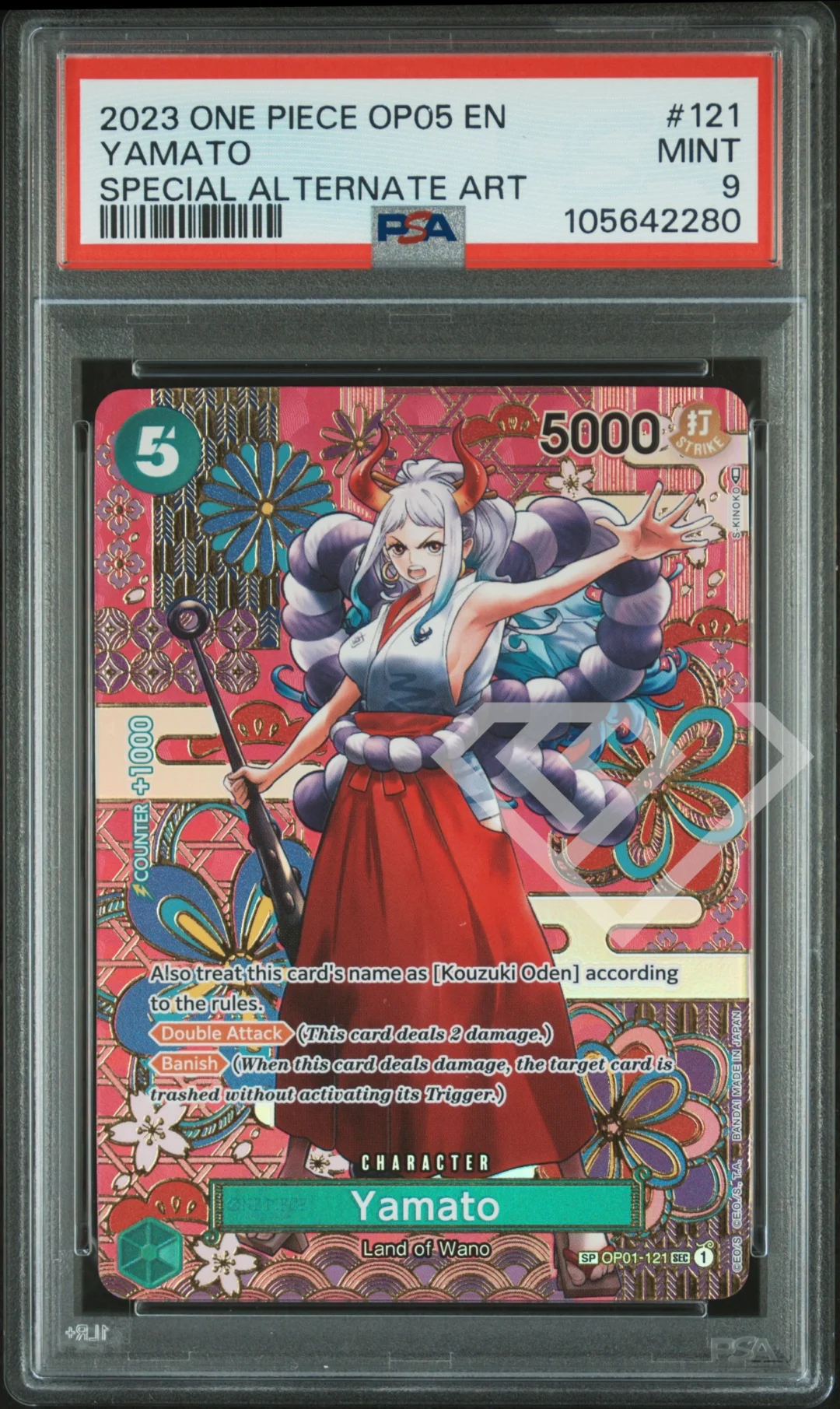 Yamato OP01-121 Secret - OP05 Special Rare PSA 9 English