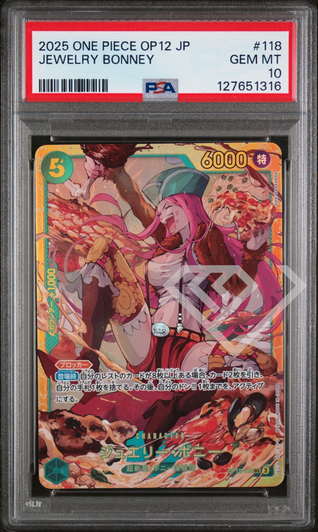 Jewelry Bonney OP12-118 Secret Rare - PSA 10 Japanese