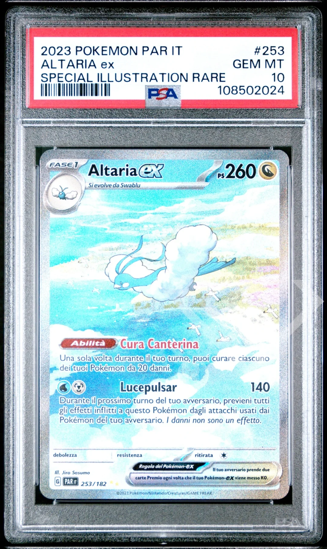 Altaria ex 253/182 Special Illustration Rare - PAR Paradox Rift/Paradosso Temporale PSA 10 Italian