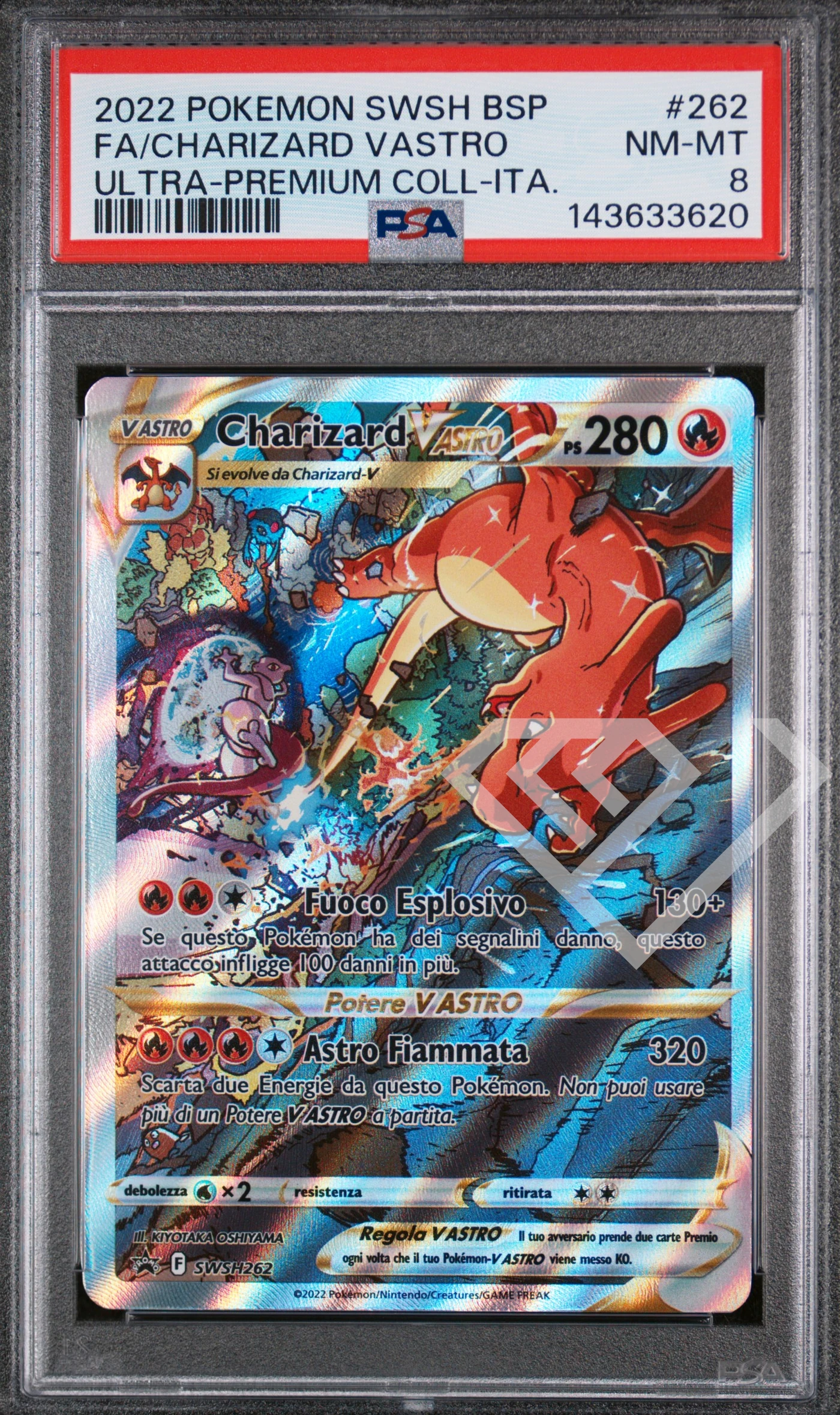 Charizard vastro swhs 262 ultra premium collection - psa 8 italian - grading supplies italia - official site Charizard vastro swsh 262 - ultra premium collection psa 8 italian