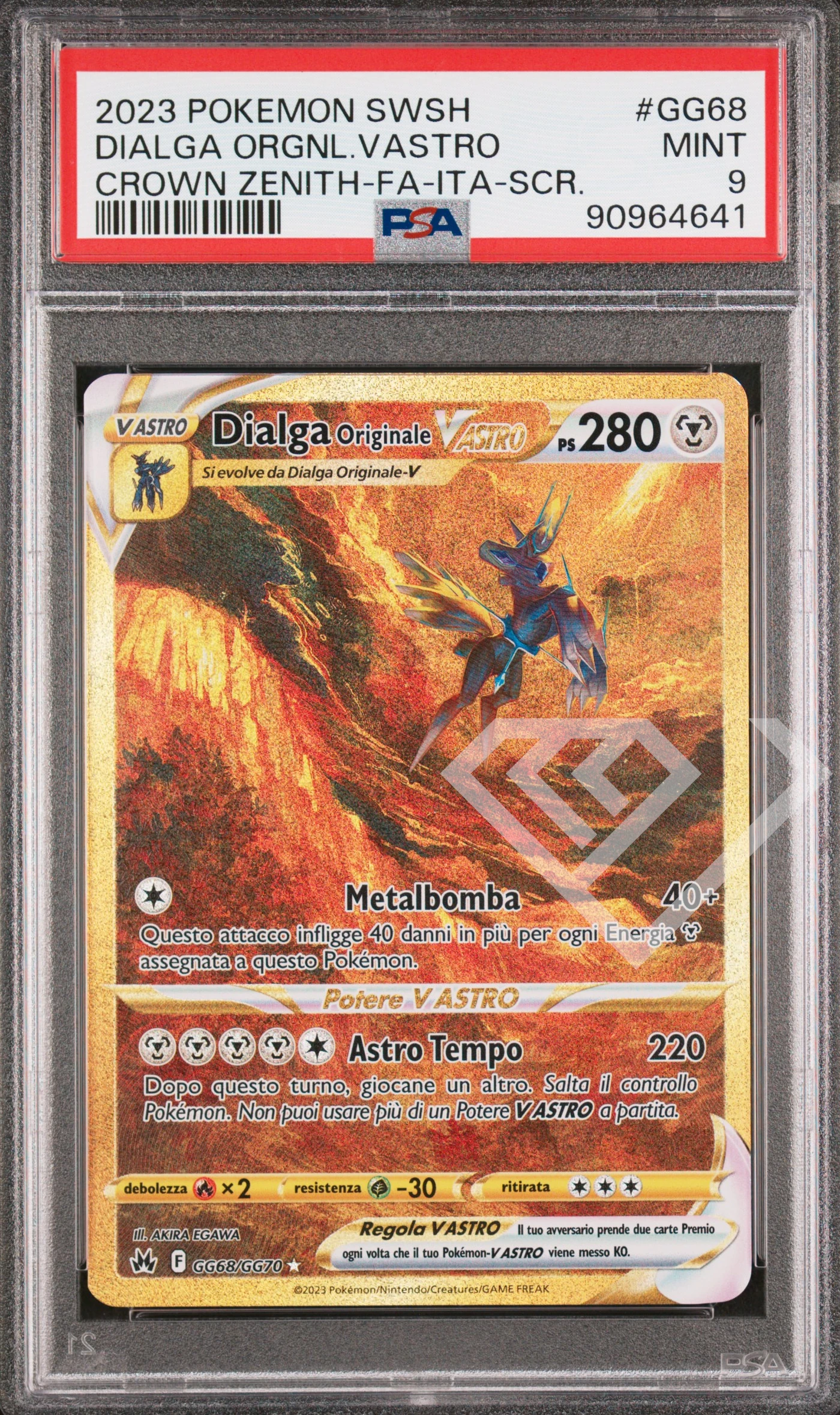 Dialga originale vastro gg68/gg70 gold - crown zenith/zenith regale psa 9 italian - grading supplies italia - official site Dialga originale vastro gg68/gg70 gold - crown zenith/zenith regale psa 9 italian