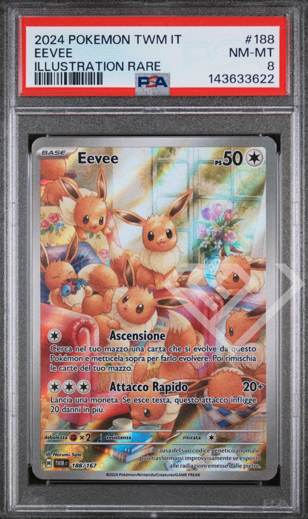 Eevee 188/167 TWM Twilight Masquerade - PSA 8 Italian