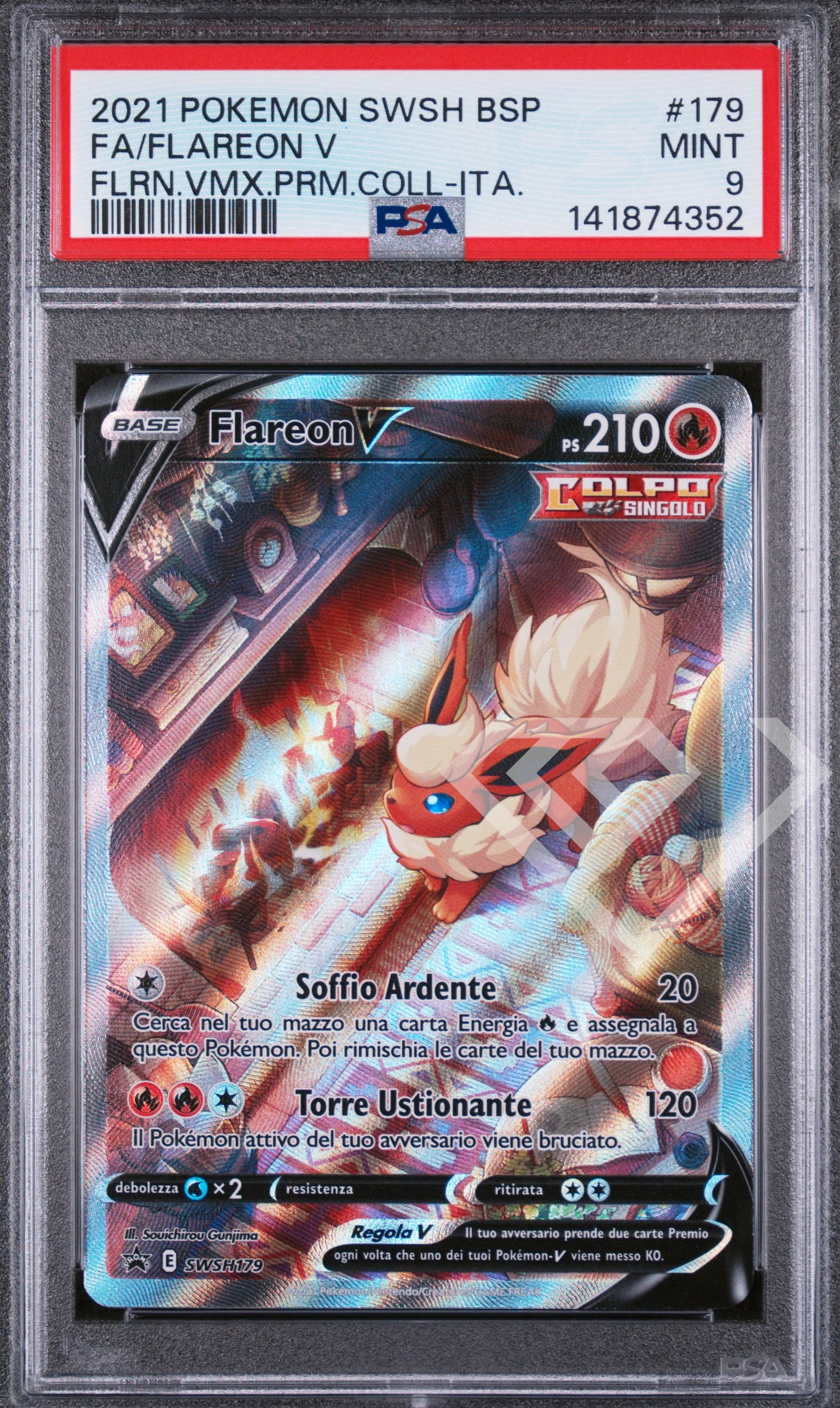 Flareon v swsh 179 promo - flareon vmax premium collection psa 9 italian - grading supplies italia - official site Flareon v swsh 179 promo - flareon vmax premium collection psa 9 italian