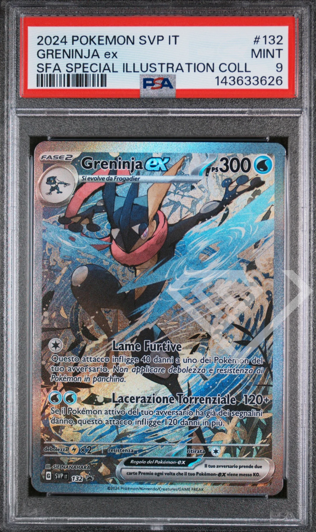 Greninja ex SVP 132 SFA Greninja Premium Collection - PSA 9 Italian
