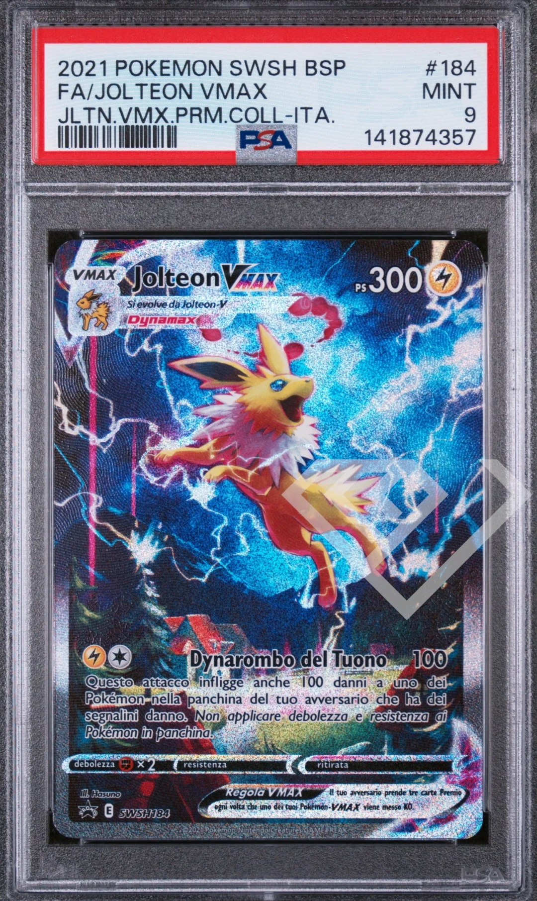 Jolteon VMax SWSH 184 Promo - Jolteon VMax Premium Collection PSA 9 Italian