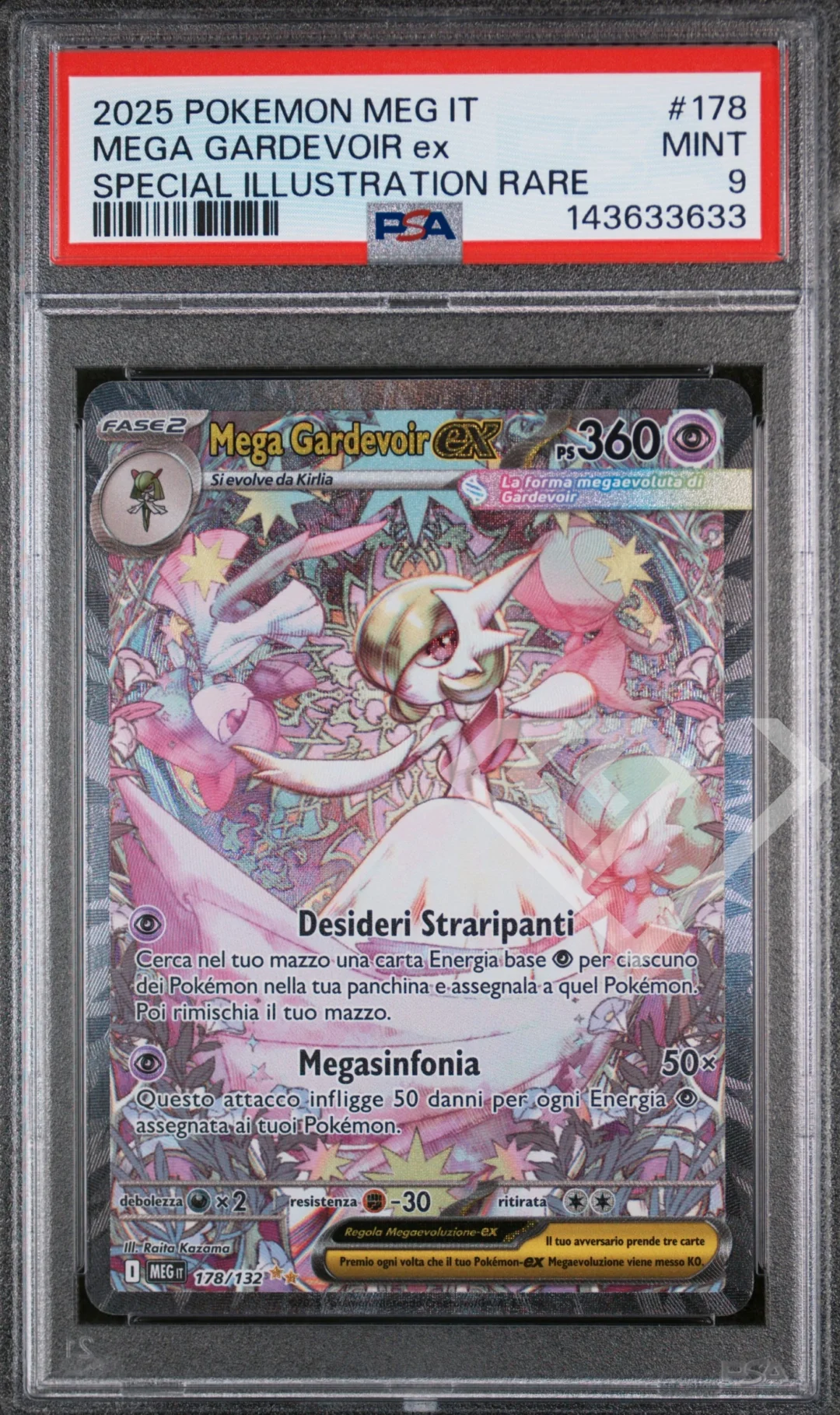 Mega Gardevoir ex 178/132 MEG Mega Evolution - PSA 9 Italian