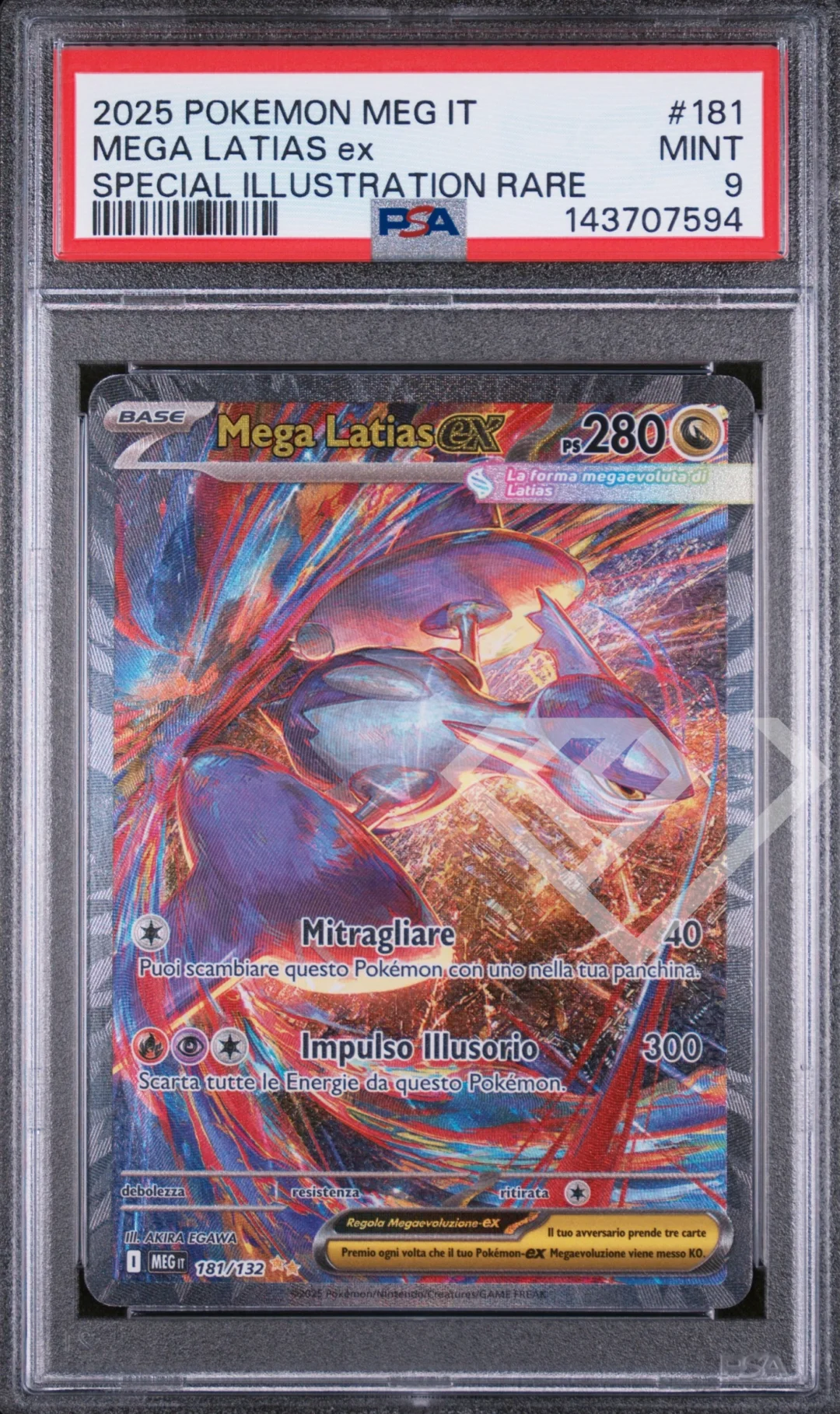 Mega Latias ex 181/132 MEG Mega Evolution - PSA 9 Italian