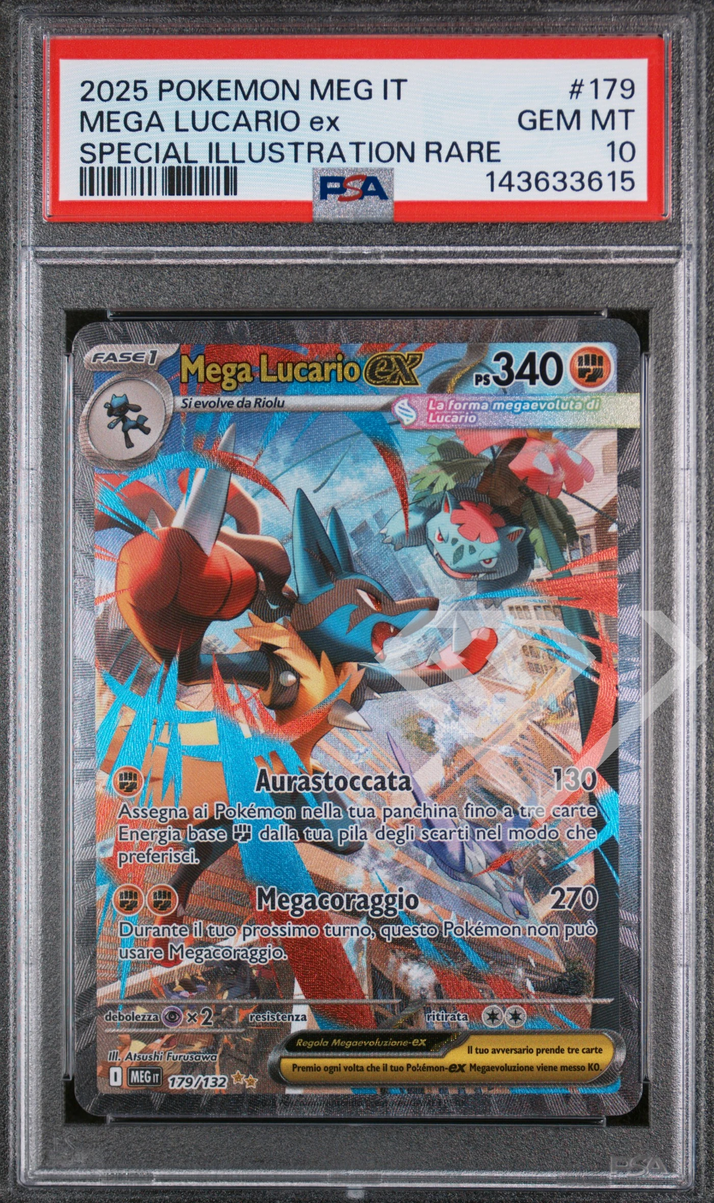 Mega lucario ex 179/132 sir - meg mega evolution/mega evoluzioni psa 10 italian - grading supplies italia - official site Mega lucario ex 179/132 sir - meg mega evolution/mega evoluzioni psa 10 italian