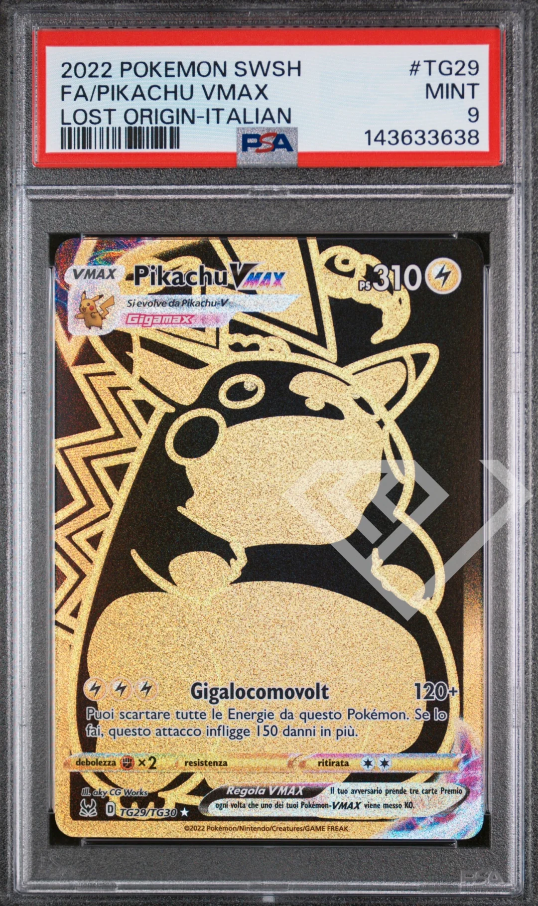 Pikachu VMax TG29/TG30 Lost Origin - PSA 9 Italian