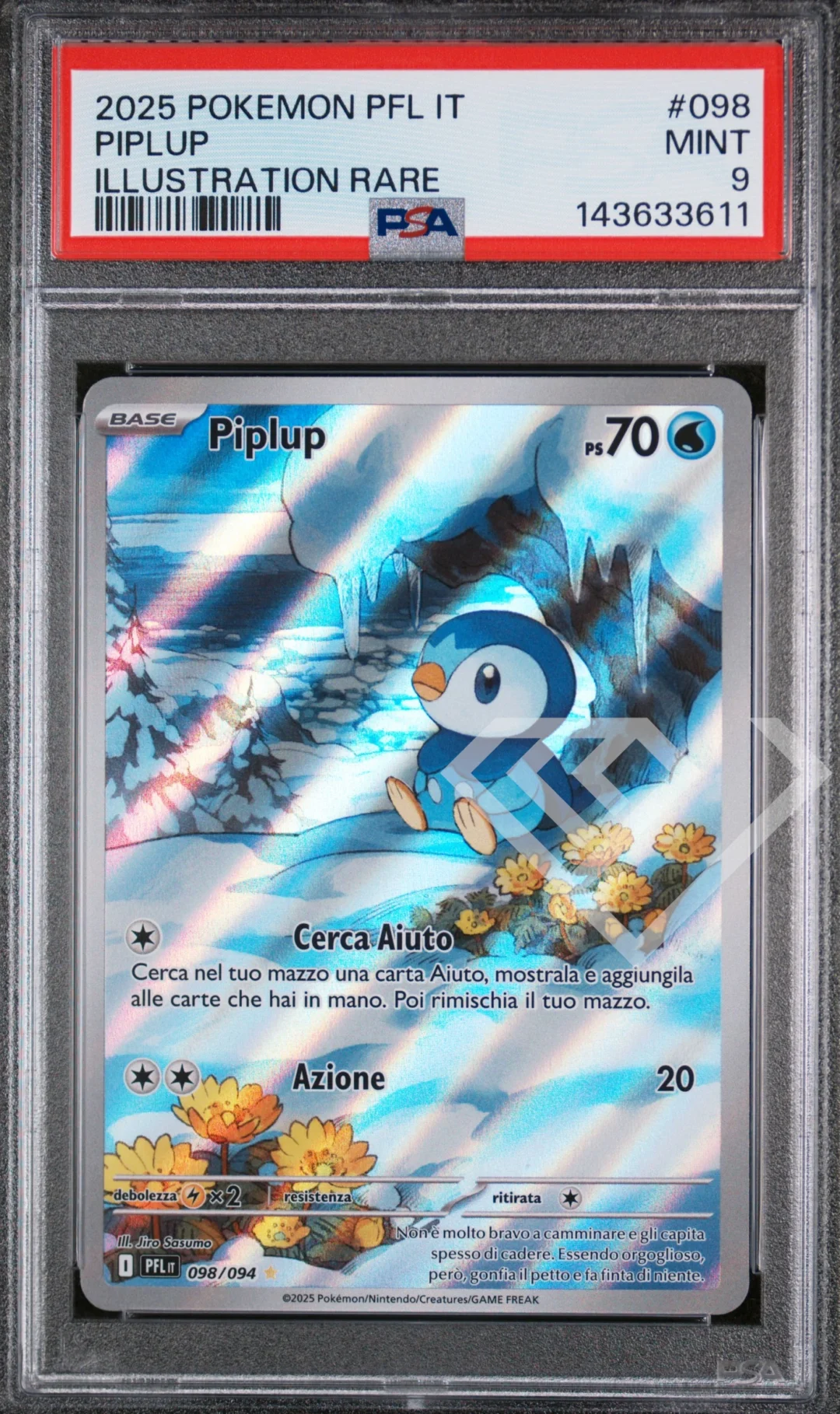 Piplup 098/094 PFL Phantasmal Flame - PSA 9 Italian