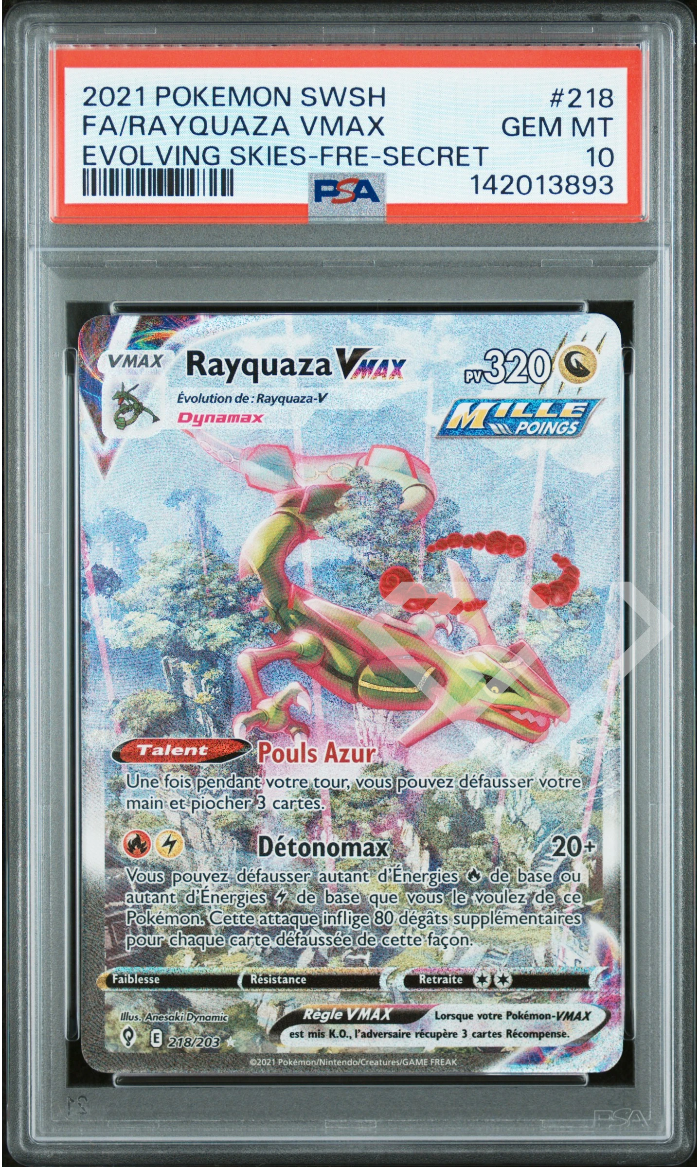 Rayquaza vmax 218/203 - evolving skies/evoluzioni eteree psa 10 french - grading supplies italia - official site Rayquaza vmax 218/203 - evolving skies/evoluzioni eteree psa 10 french