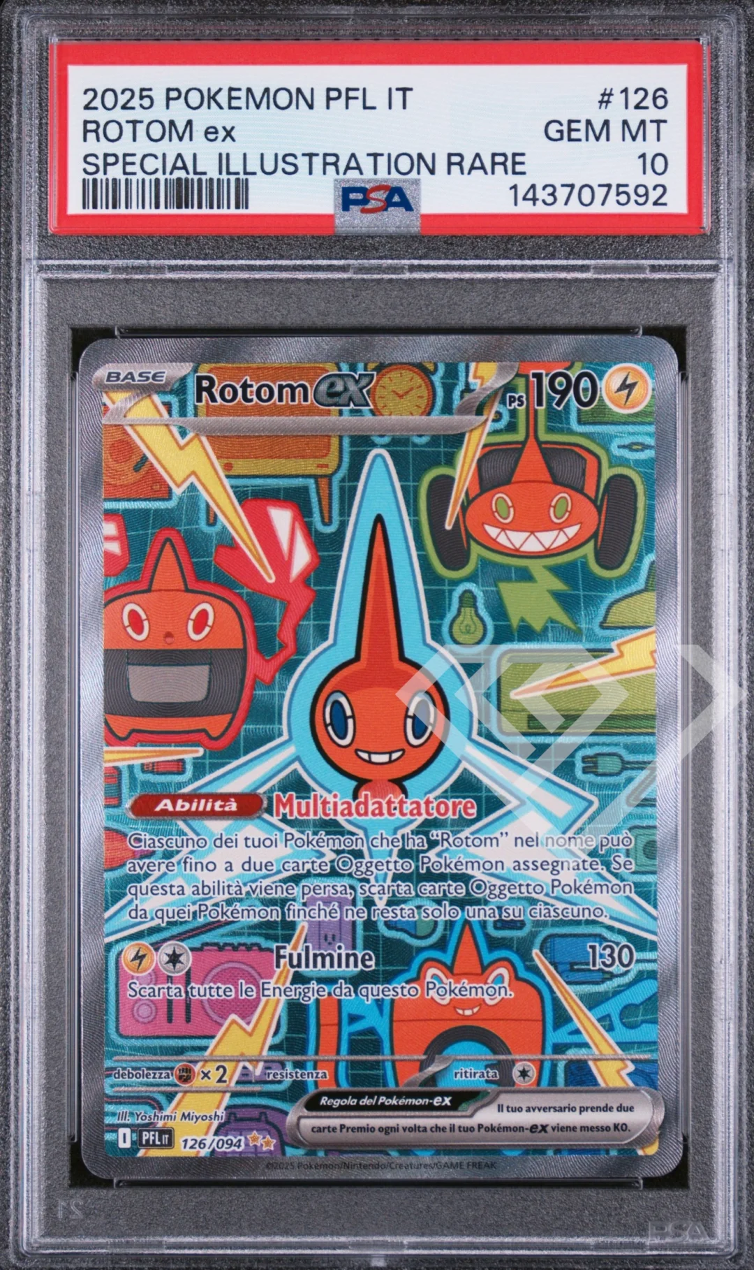 Rotom ex 126/094 SIR - PFL Phantasmal Flame/fiamme Spettrali PSA 10 Italian