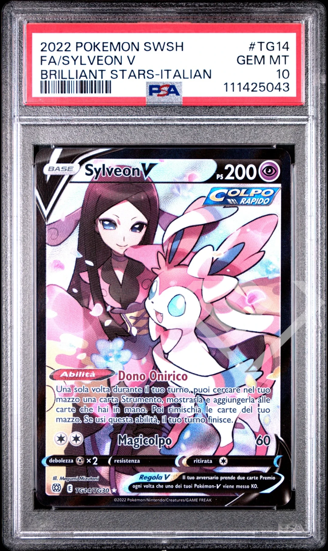 Sylveon V TG14/TG30 Trainer Gallery - Brilliant Stars/Astri Lucenti PSA 10 Italian