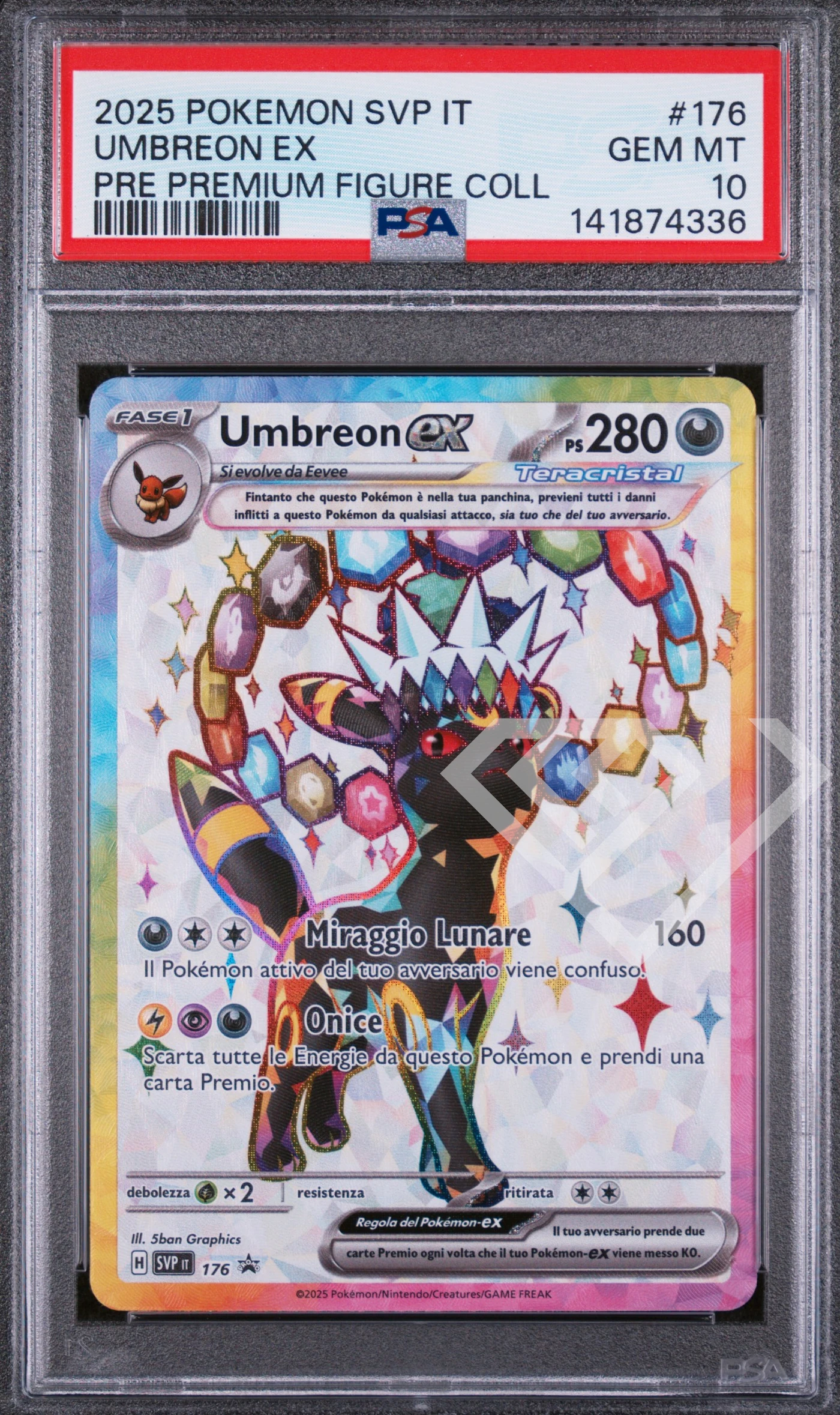 Umbreon ex svp 176 - pre prismatic evolution/evoluzioni prismatiche premium figure collection psa 10 italian - grading supplies italia - official site Umbreon ex svp 176 - pre prismatic evolution/evoluzioni prismatiche premium figure collection psa 10 italian