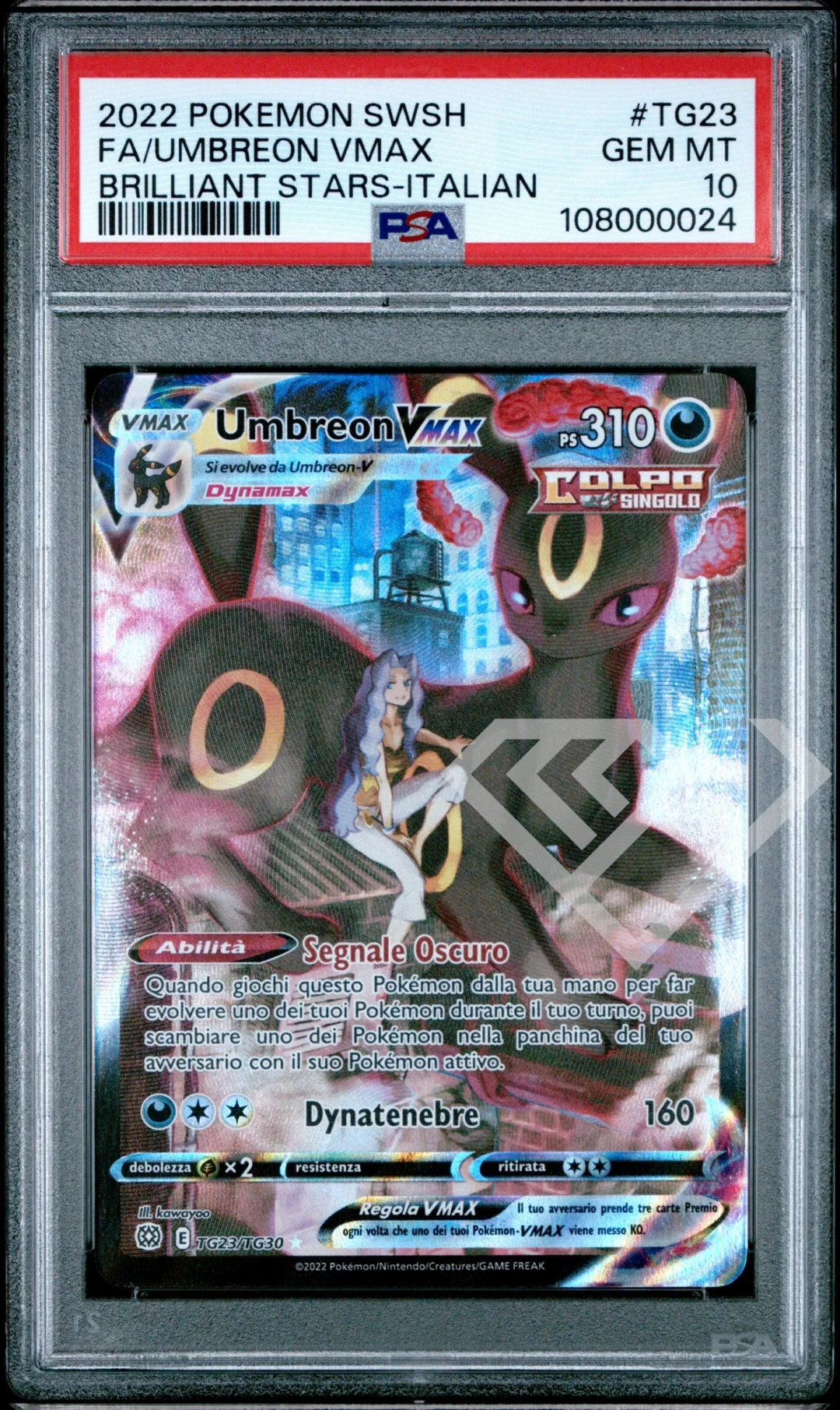 Umbreon VMax TG23/TG30 Trainer Gallery - Brilliant Stars/Astri Lucenti PSA 10 Italian
