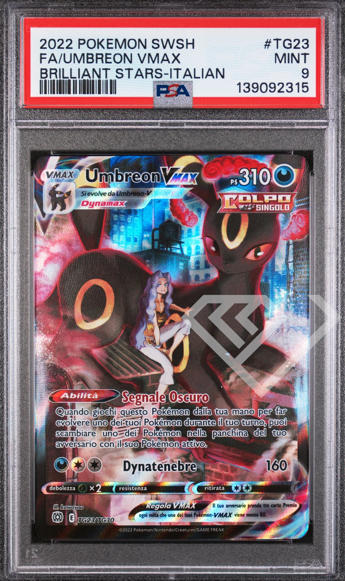 Umbreon vmax tg23/tg30 trainer gallery - brilliant stars/astri lucenti psa 9 italian - grading supplies italia - official site Umbreon vmax tg23/tg30 trainer gallery - brilliant stars/astri lucenti psa 9 italian