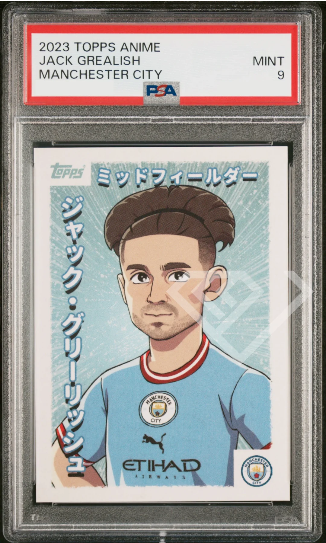 Topps Anime Jack Grealish Manchester City - PSA 9