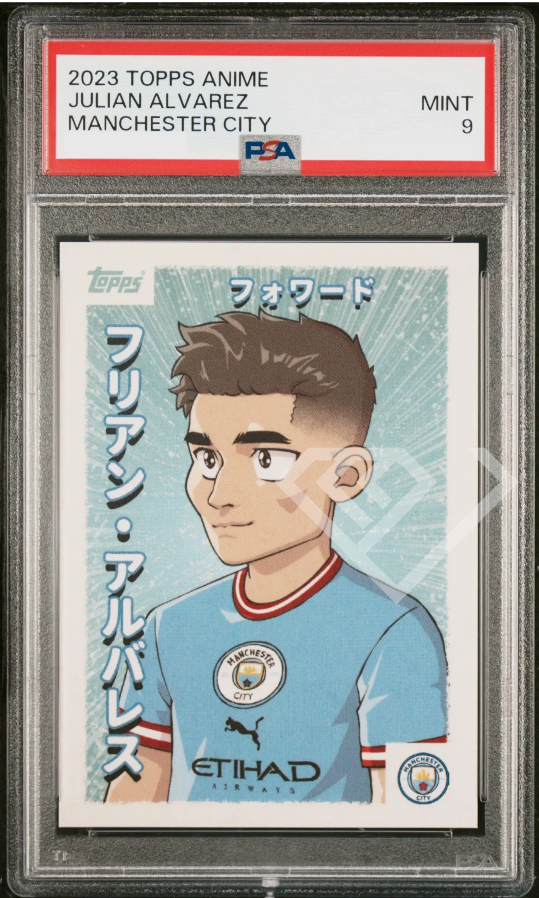Topps Anime Julian Alvarez Manchester City - PSA 9