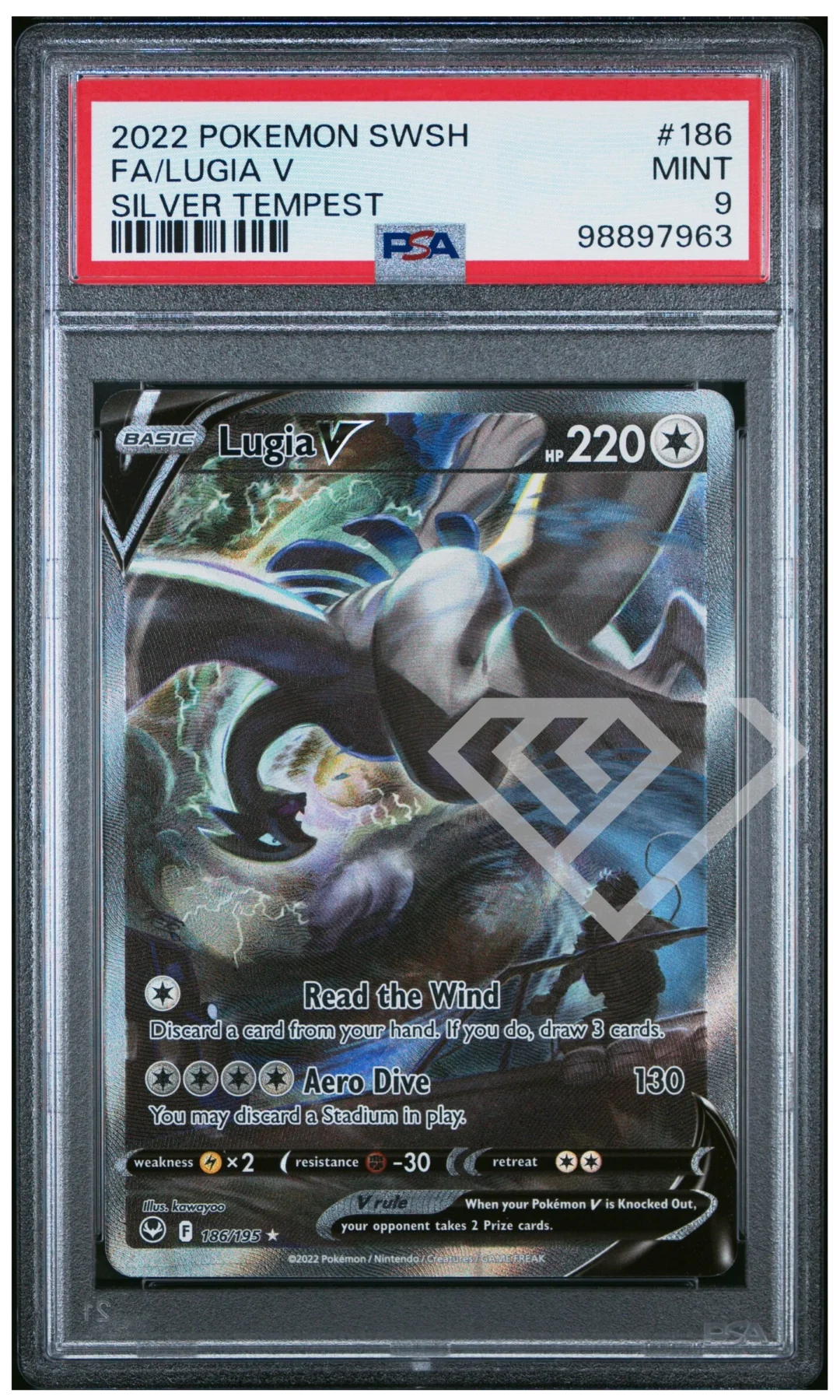Lugia V 186/195 Silver Tempest - PSA 9 English