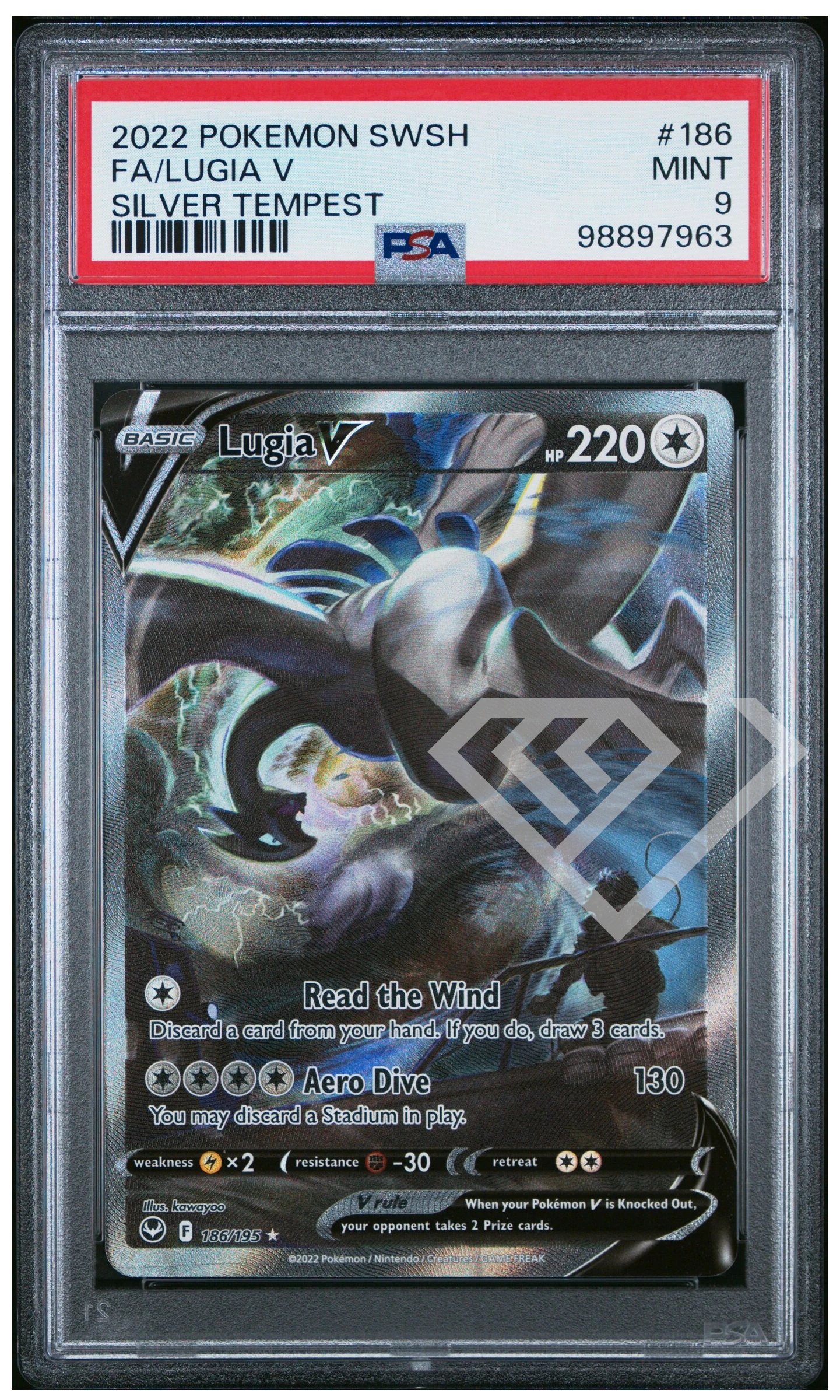 Lugia v 186/195 silver tempest - psa 9 english - grading supplies italia - official site Lugia v 186/195 silver tempest - psa 9 english
